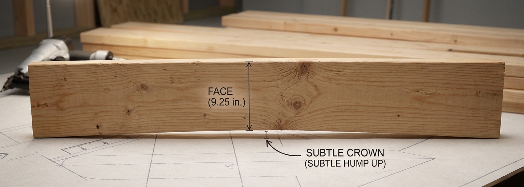 floor joist 2X10 crown