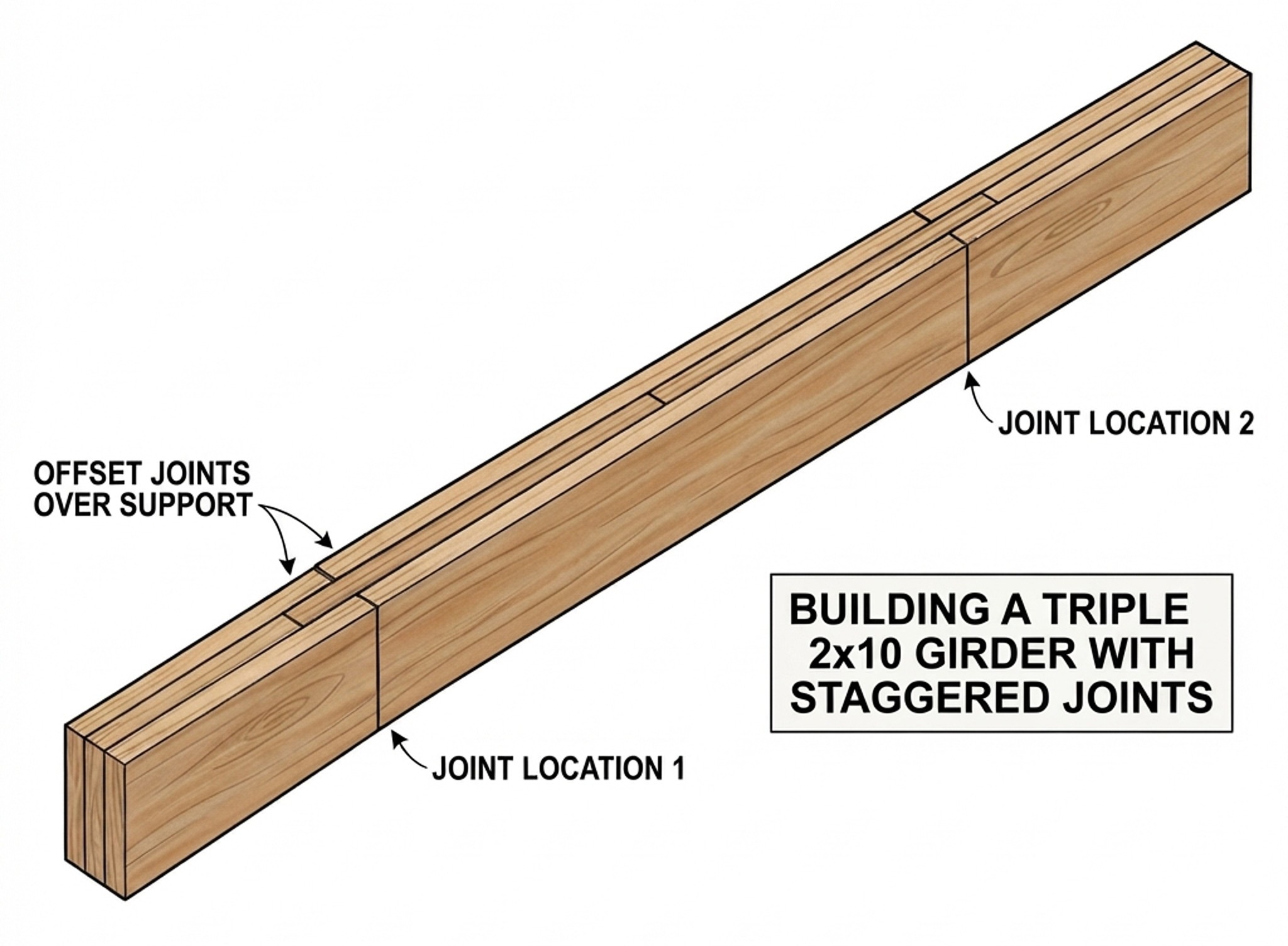 offsetting joints on floor beam offsetting joints on floor beam