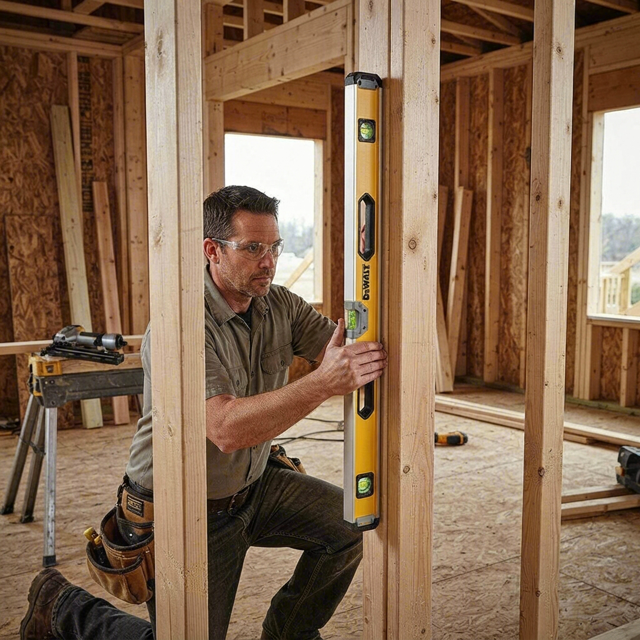 using level on small home using level on small home