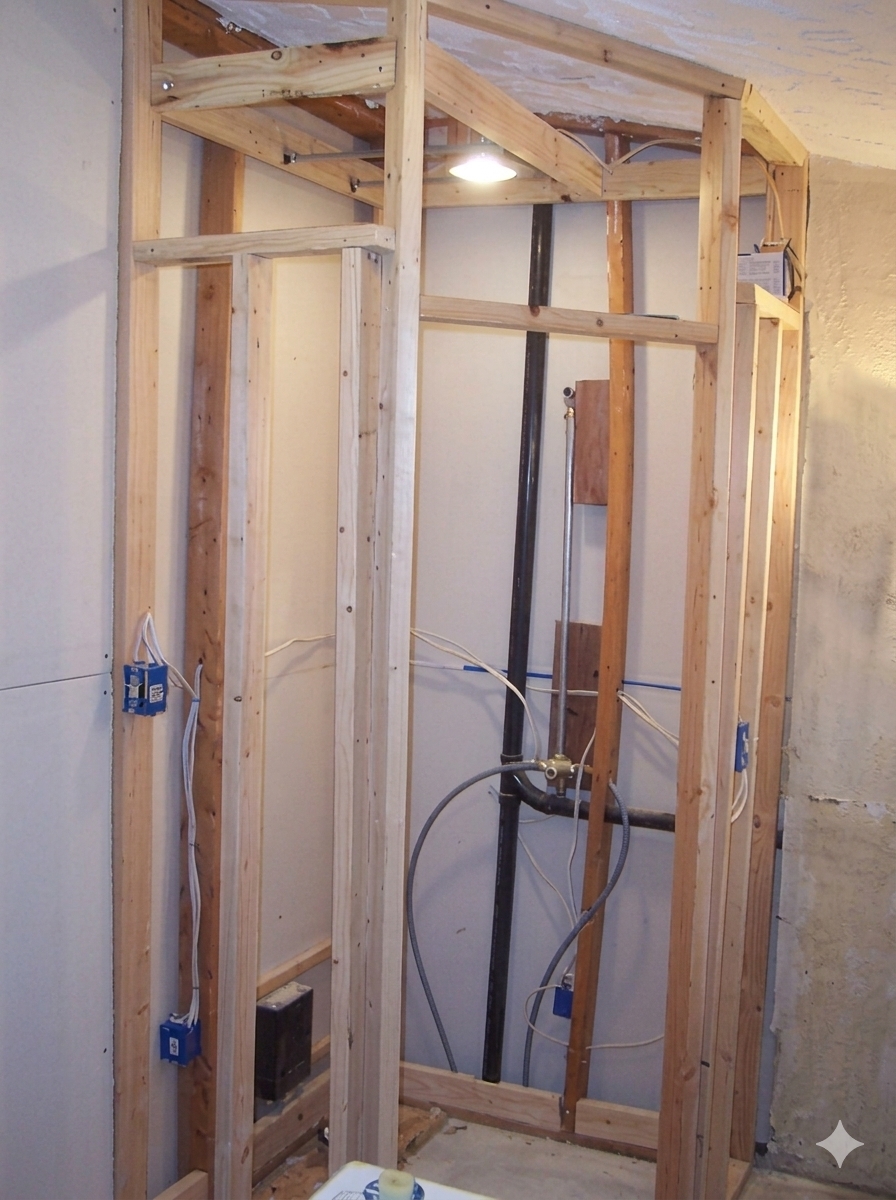 shower wall framing shower wall framing