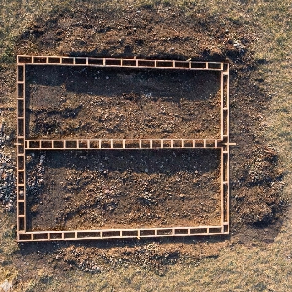 footing drone view footing drone view